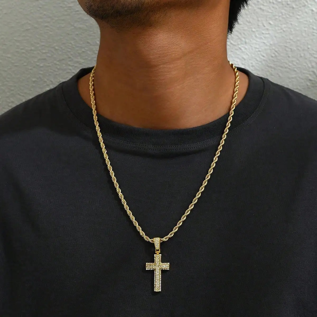 Gold Cross Pendant Necklace