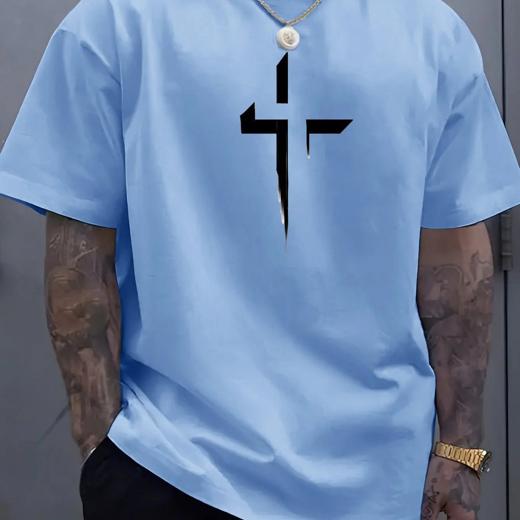 Loose Cross Creative Print Tee