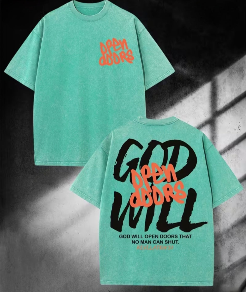 God Will Open Doors™ Vintage Christian T-Shirt