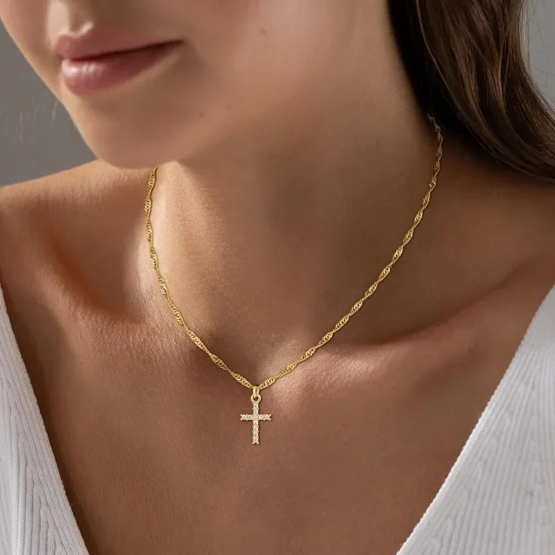 Gold Cross Necklace