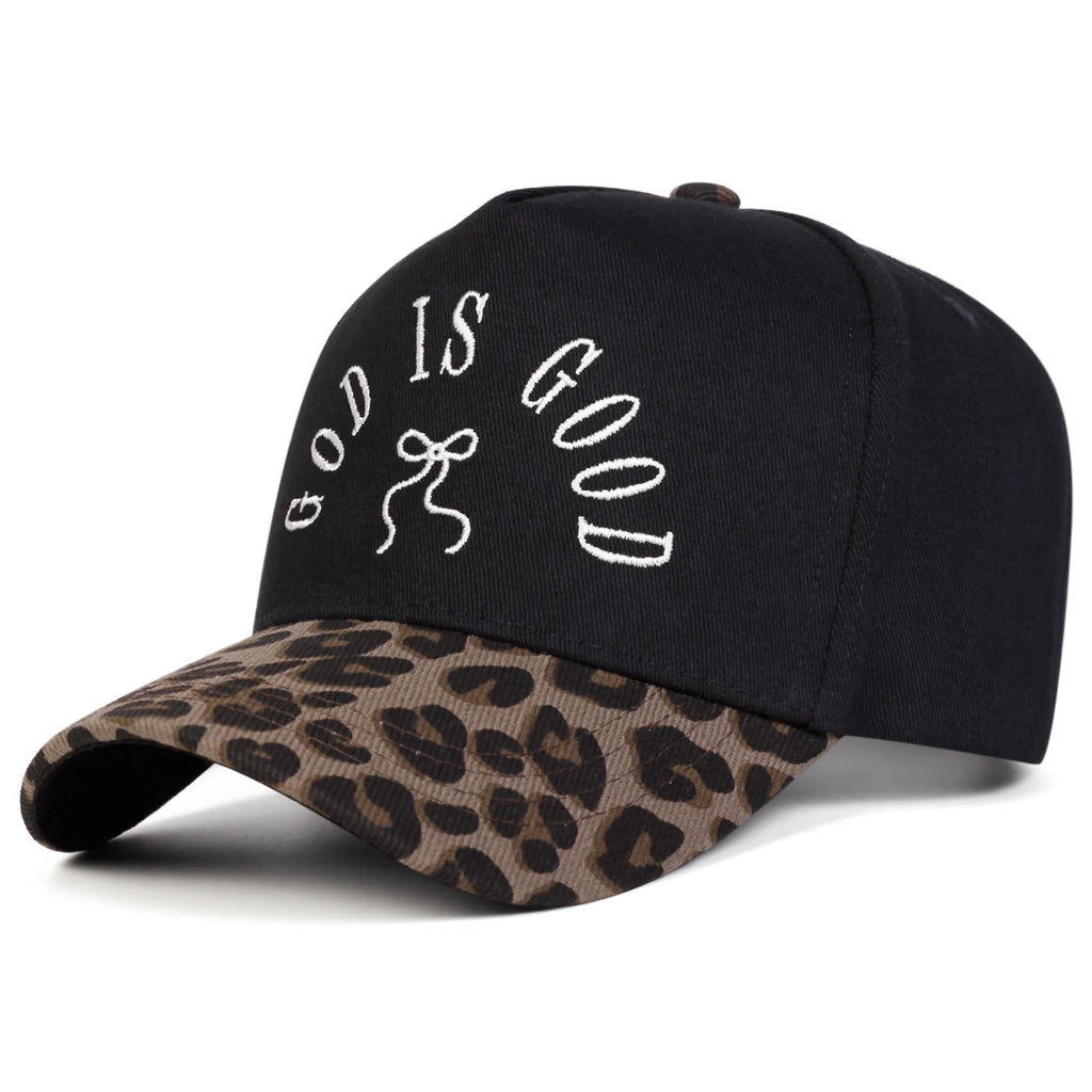 GOD IS GOOD Animal Print Baseball Cap
