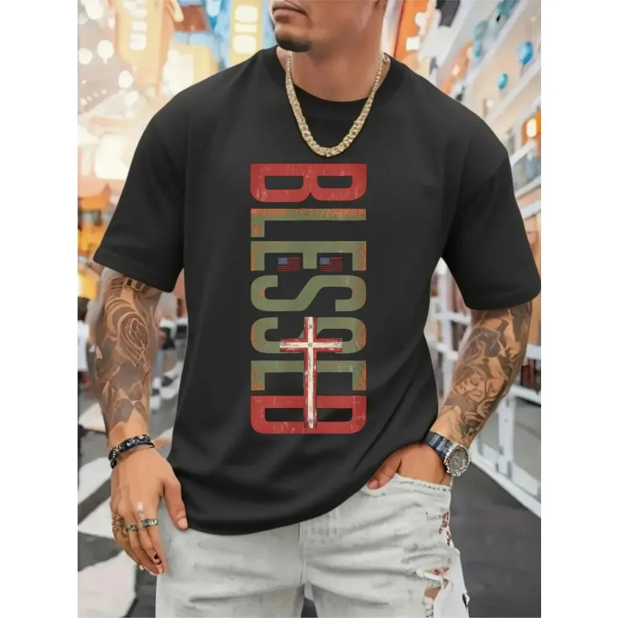 Blessed Cross Flag Tee