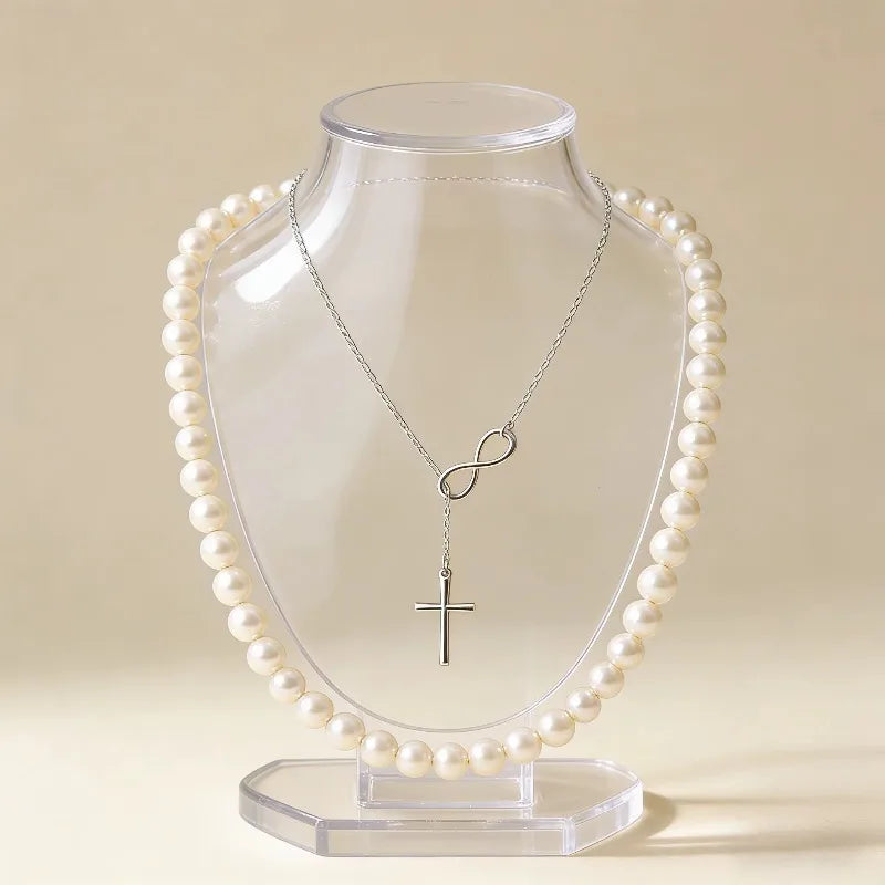 Lucky Number 8 Cross Necklace