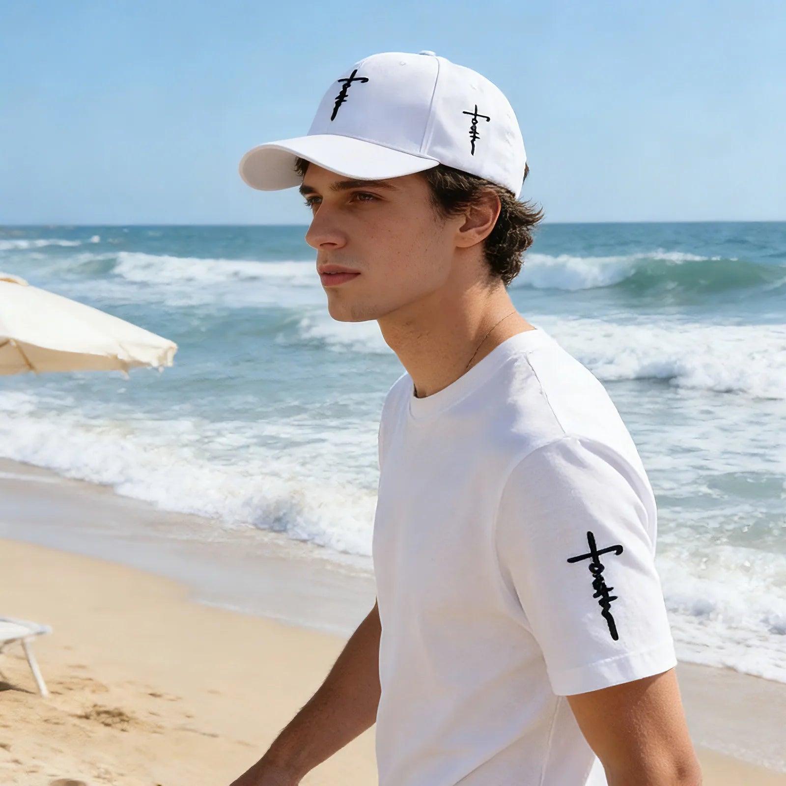 Cross Embroidered Cap