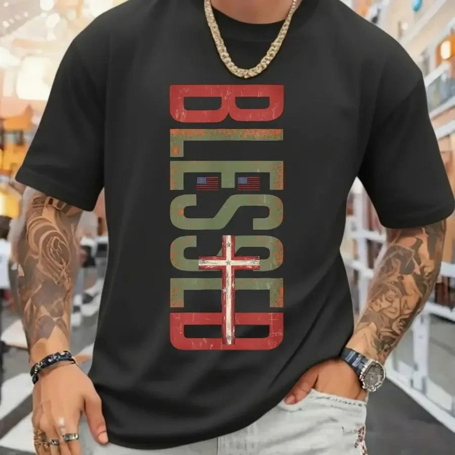 Blessed Cross Flag Tee