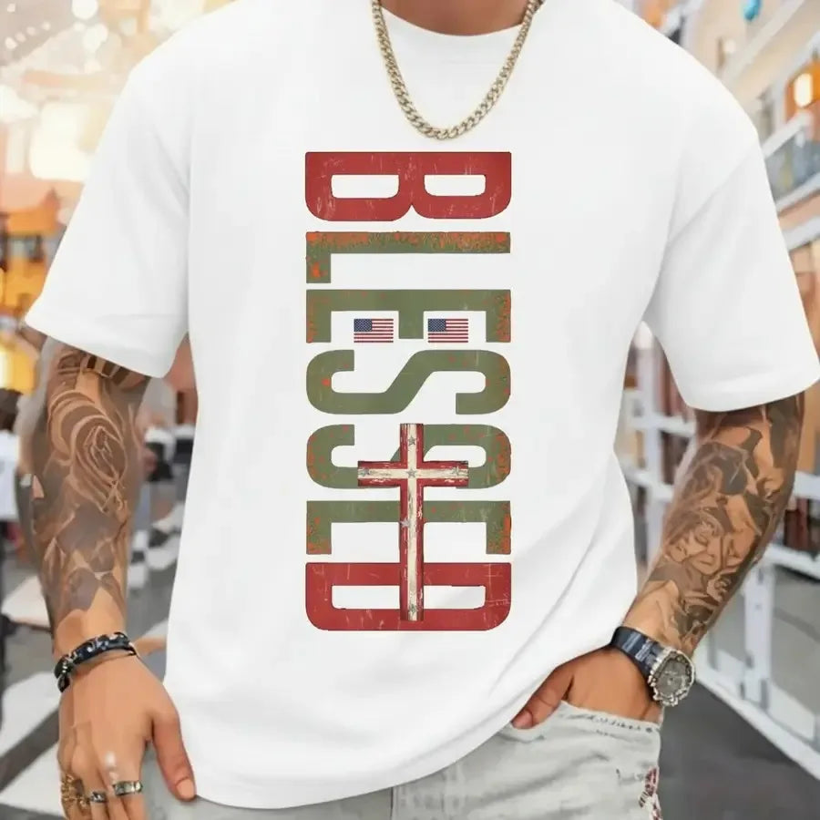 Blessed Cross Flag Tee