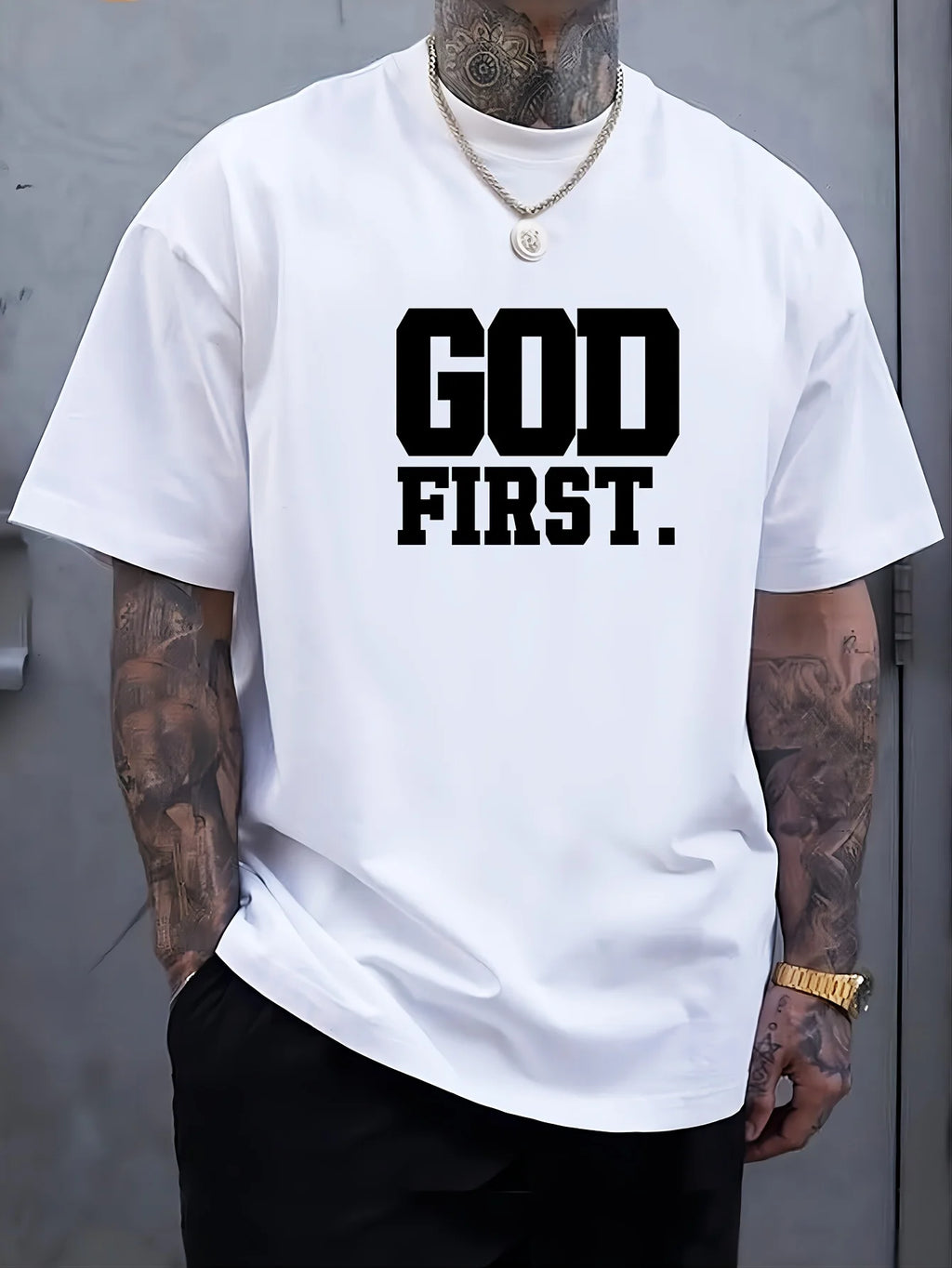 Casual GOD FIRST T-shirt