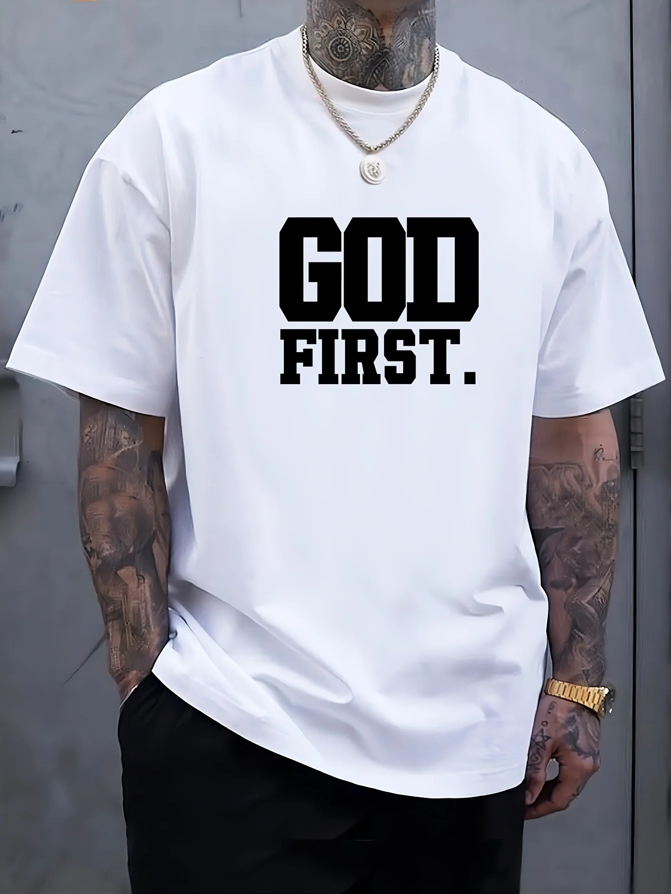 Casual GOD FIRST T-shirt