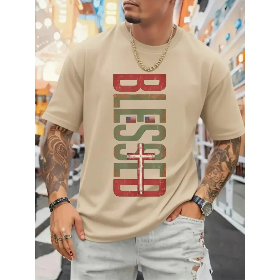 Blessed Cross Flag Tee
