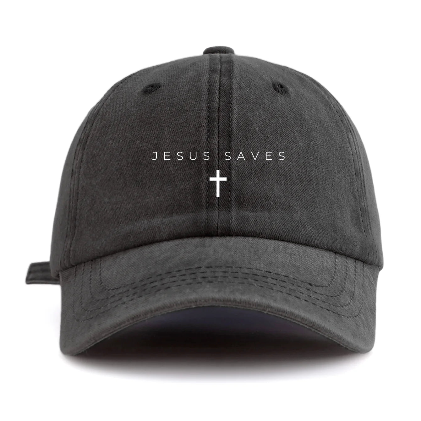 JESUS SAVES Washed Baseball Cap