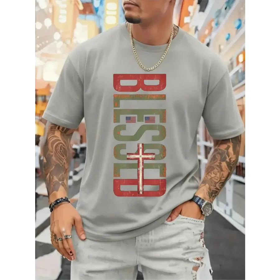 Blessed Cross Flag Tee