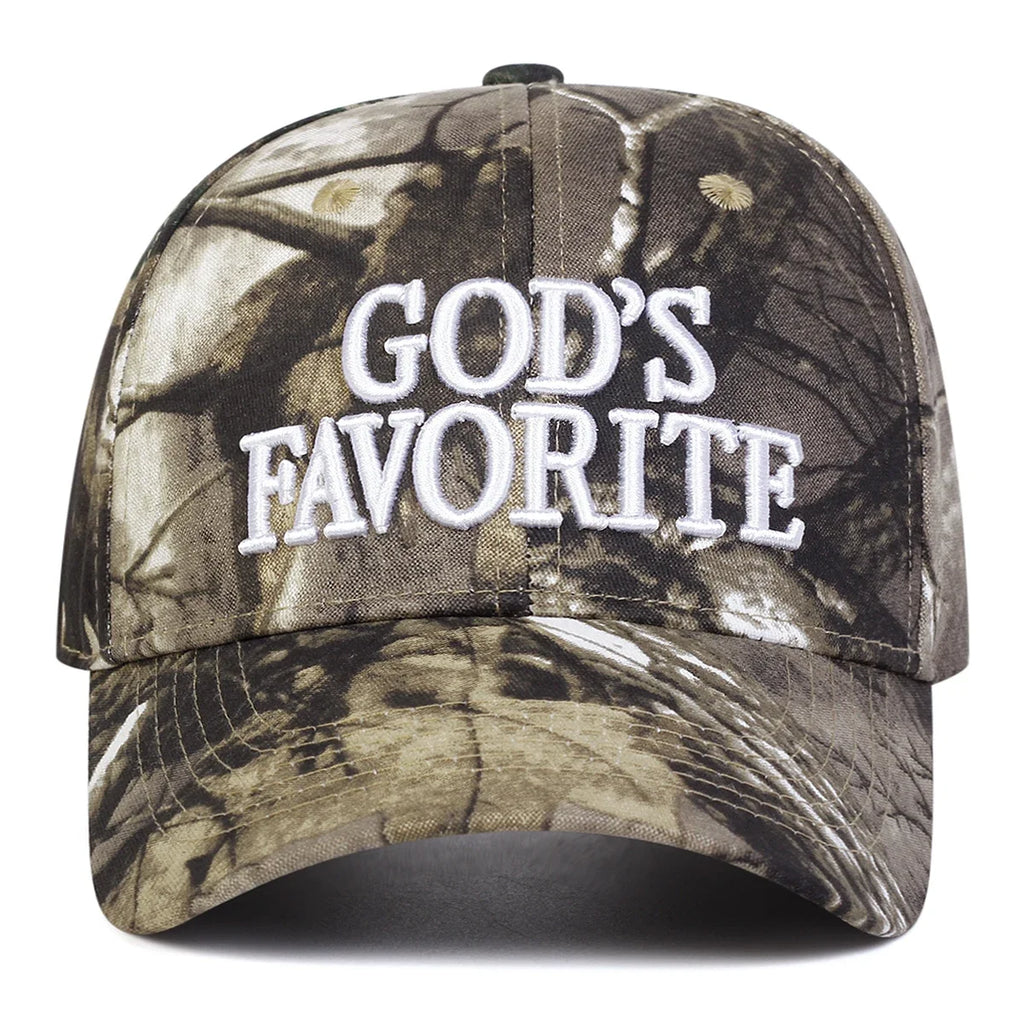 GOD'S FAVORITE Camo Baseball Cap