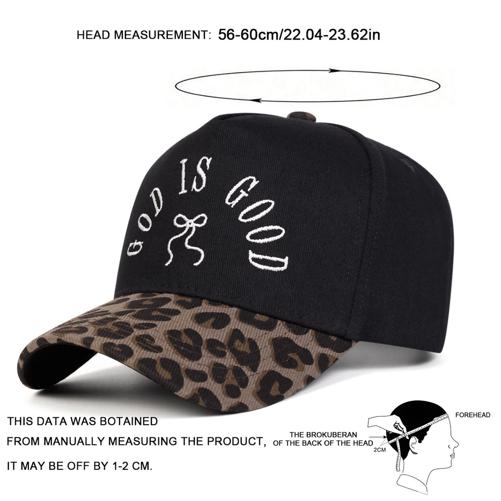 GOD IS GOOD Animal Print Baseball Cap