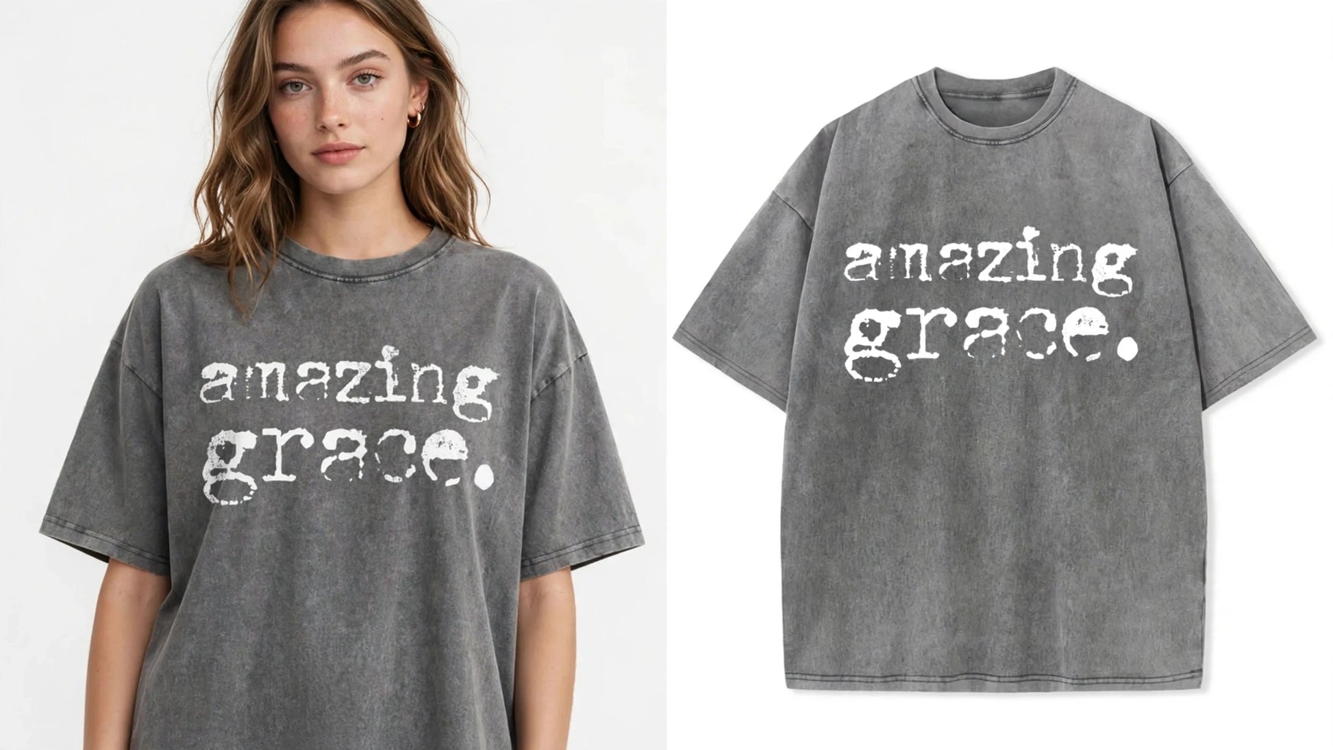 Amazing Grace Vintage Washed Christian T-Shirt