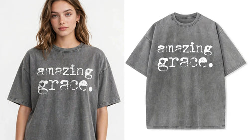 Amazing Grace Vintage Washed Christian T-Shirt