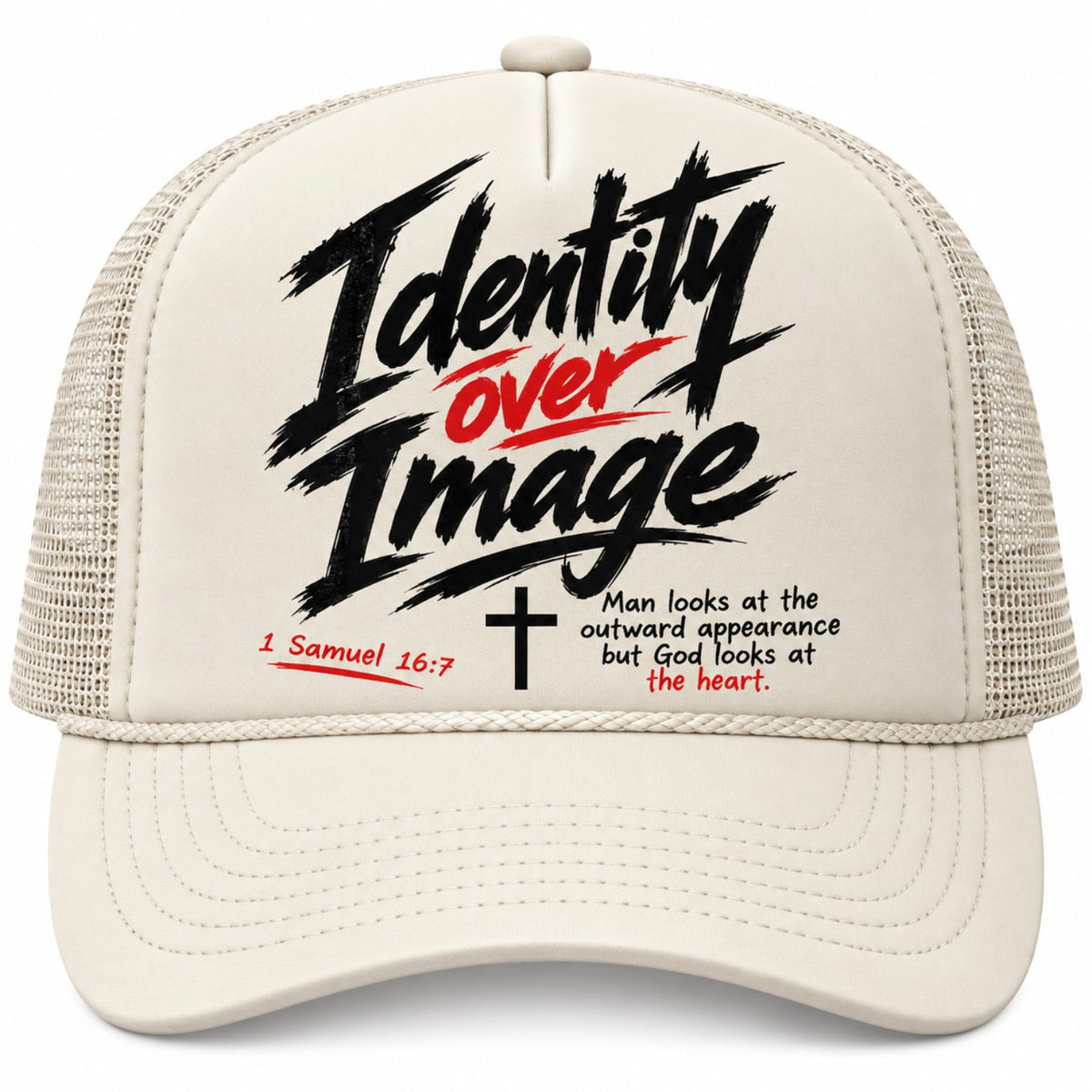 Identity Over Image Christian Trucker Hat | 1 Samuel 16:7