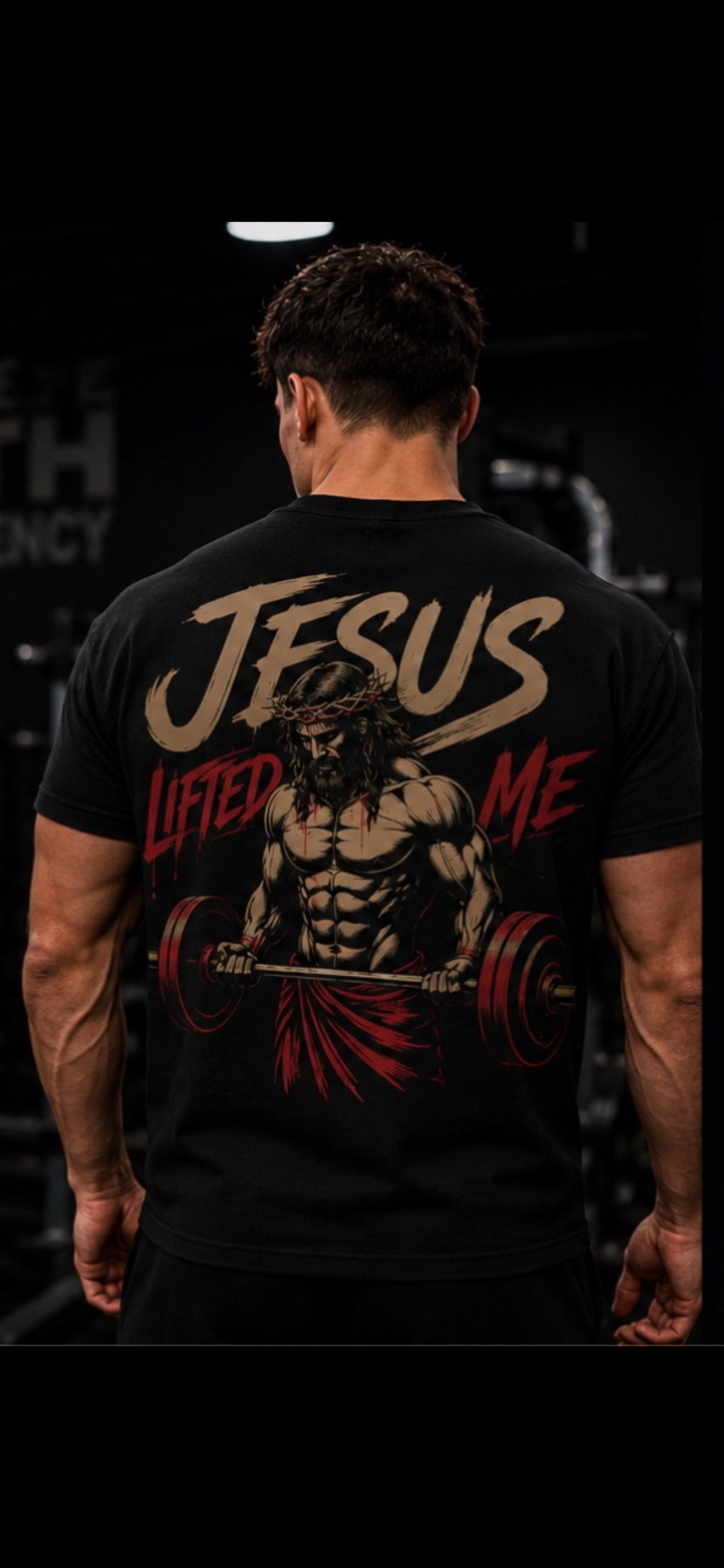 Jesus Lifted Me Workout T-shirt
