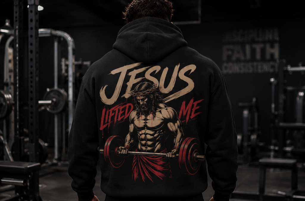 Jesus Lifted Me Gym Hoodie