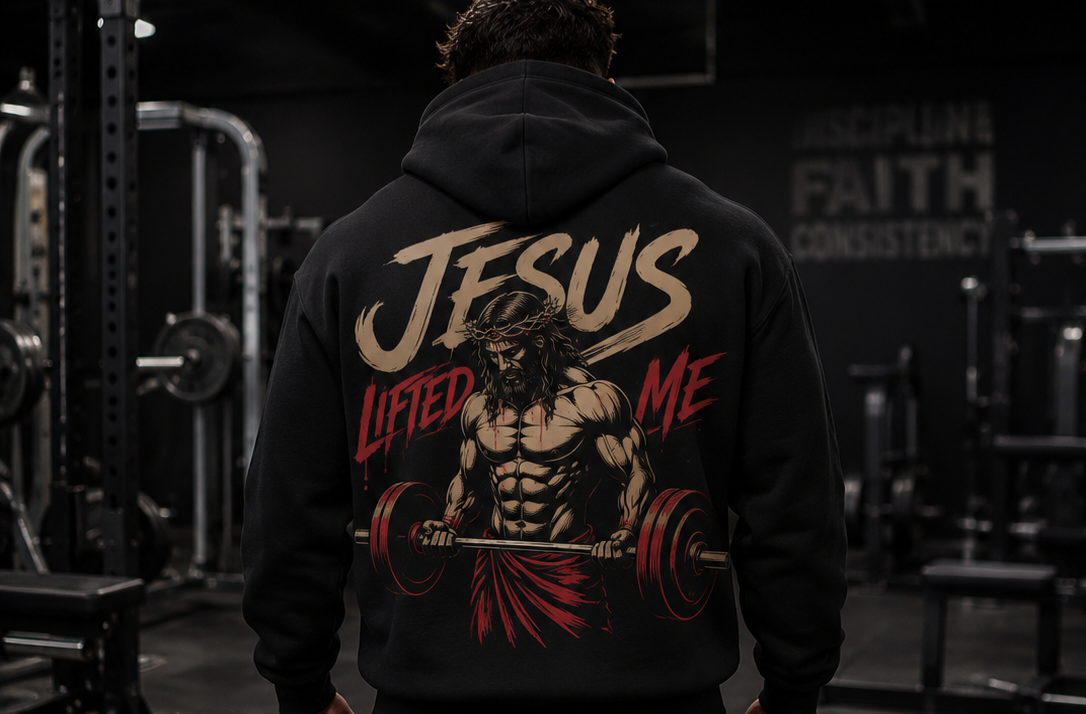 Jesus Lifted Me Gym Hoodie