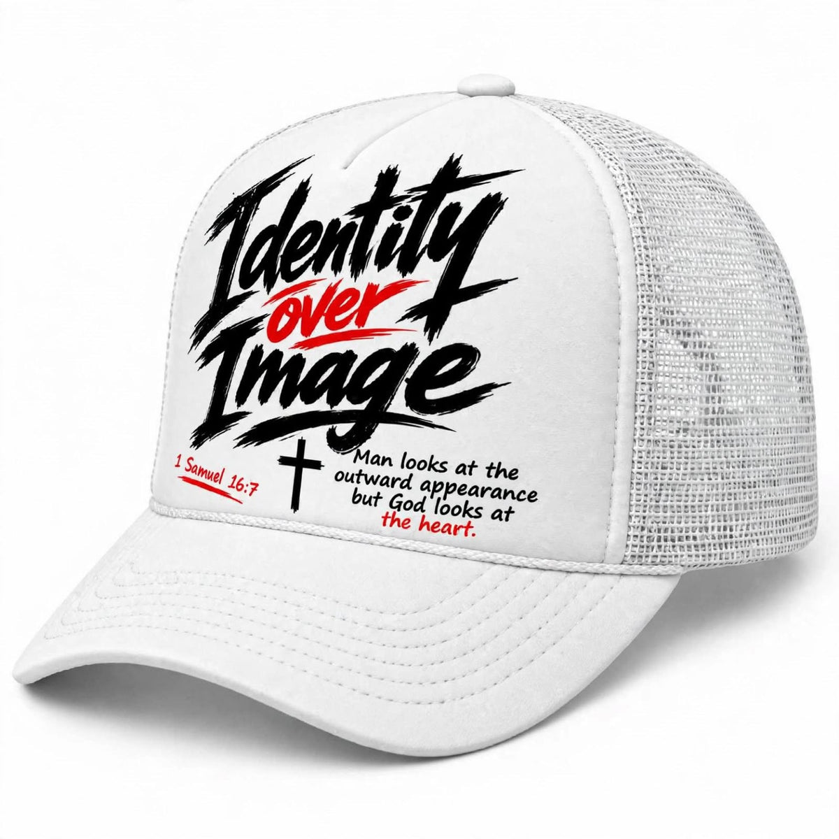 Identity Over Image Christian Trucker Hat | 1 Samuel 16:7
